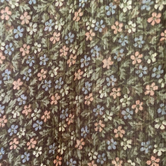 American Eagle Floral Sheer Scarf Neck Blouse - Picture 3 of 5